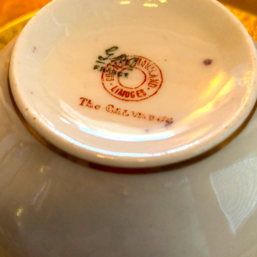EUC- Nearly Pristine & Rare GDA France Haviland Limoges Calvados Teacup & Saucer - Picture 12 of 14